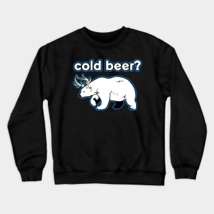 Funny Polar Bear Cold Beer Crewneck Sweatshirt